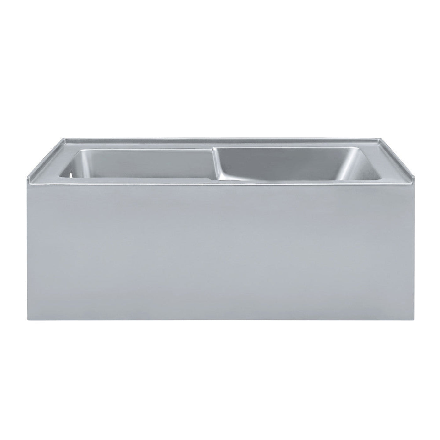 Char-Griller Voltaire 60" x 32" Right-Hand Drain Alcove Bathtub with Apron and Armrest in Mat - _1769836488755_467