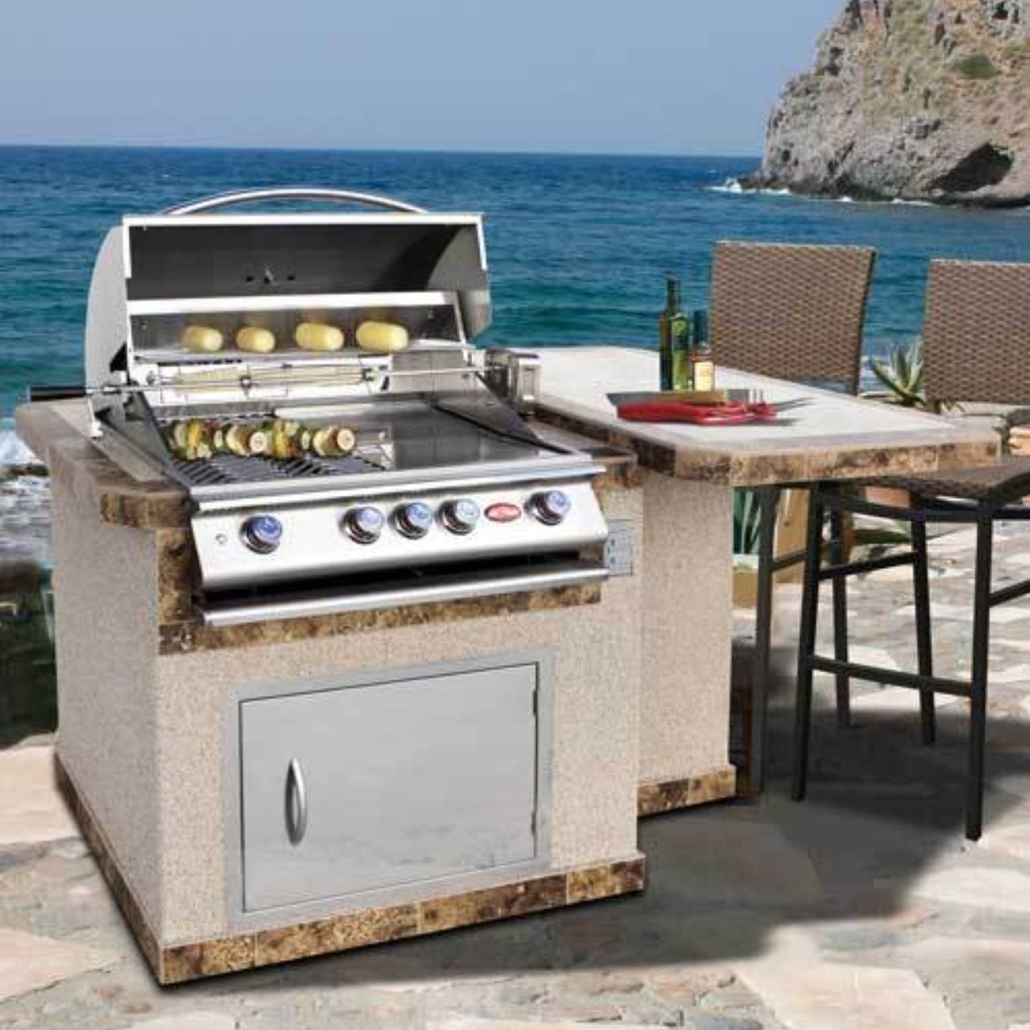 Turbochef Cal Flame 4 Ft. BBQ Island BBK402 - 1782118056745_438
