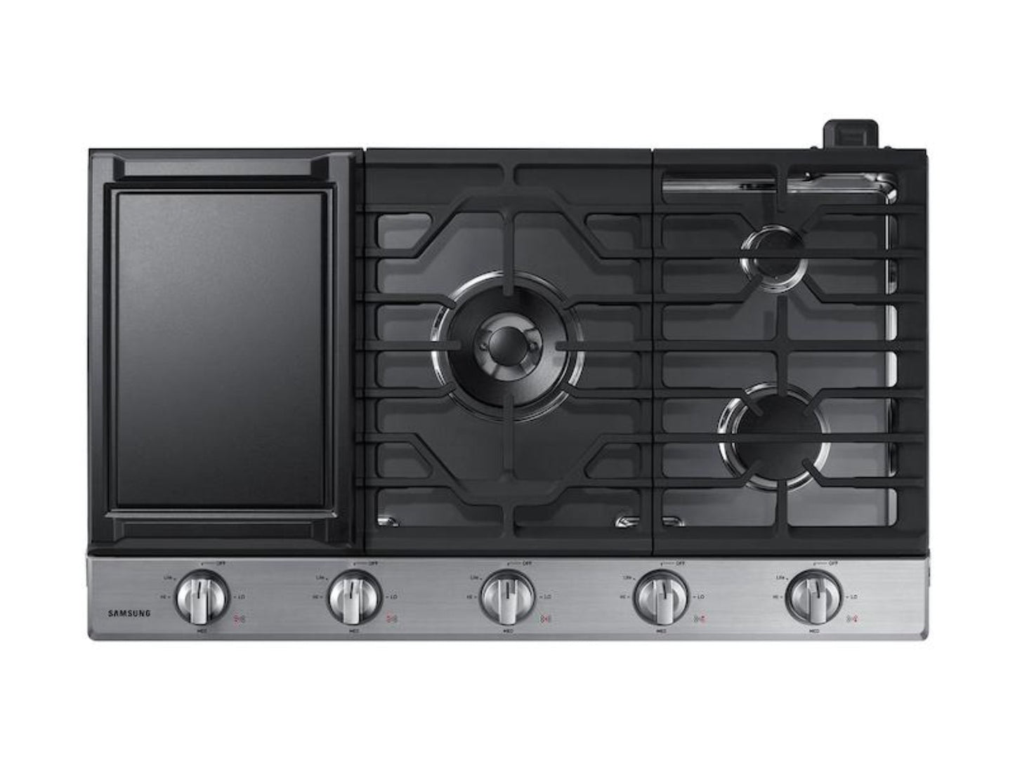SAMSUNG NA36N6555TS 36" Smart Gas Cooktop with Illuminated Knobs in Stainless Steel - NA36N6555TS-KT