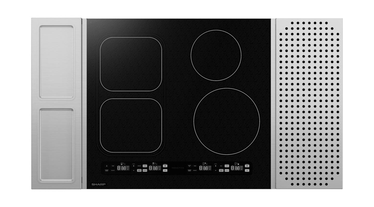 Sharp 24 in. Induction Cooktop with Side Accessories - SCH2443GB-KT