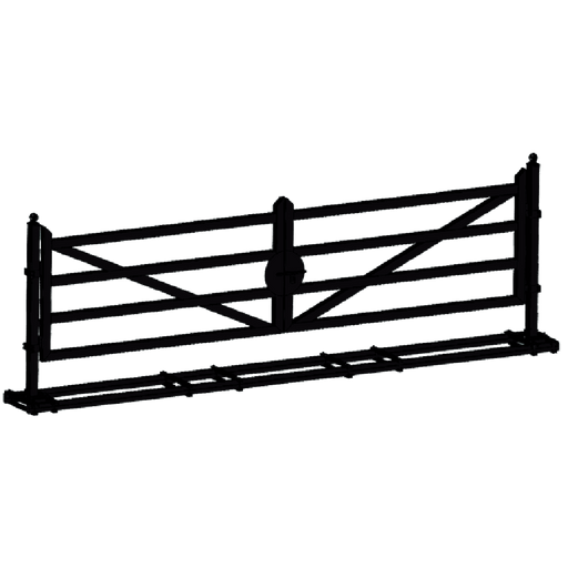 Chery Industrial 20ft Farm Metal Driveway Gate with Diagonal Tubes IF000054