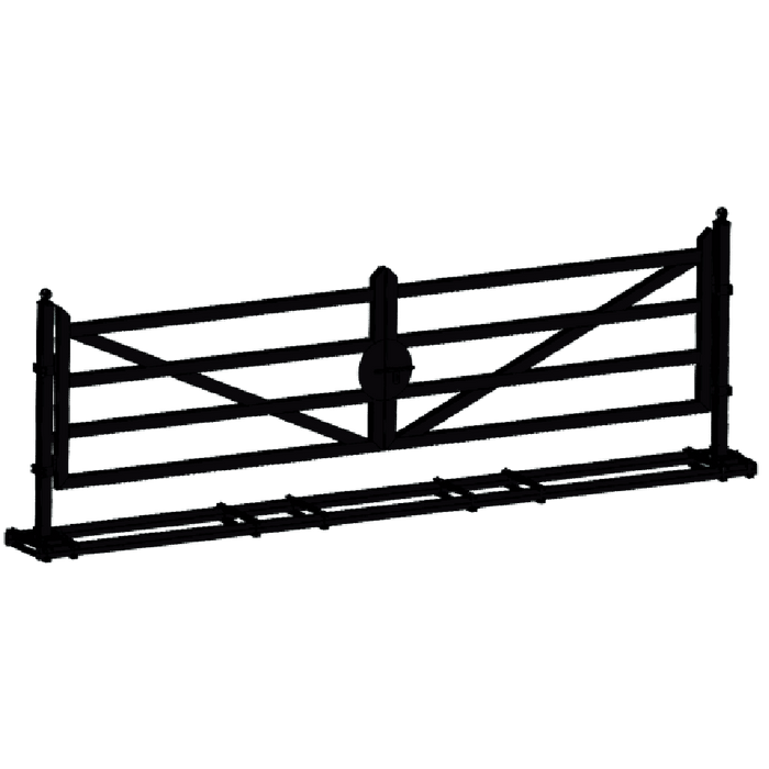 Chery Industrial 20ft Farm Metal Driveway Gate with Diagonal Tubes IF000054