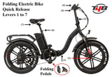 T4B 36V/13AH Fat 2-Way Fat Tire Folding Electric Bike  - EB-350WFATBLK