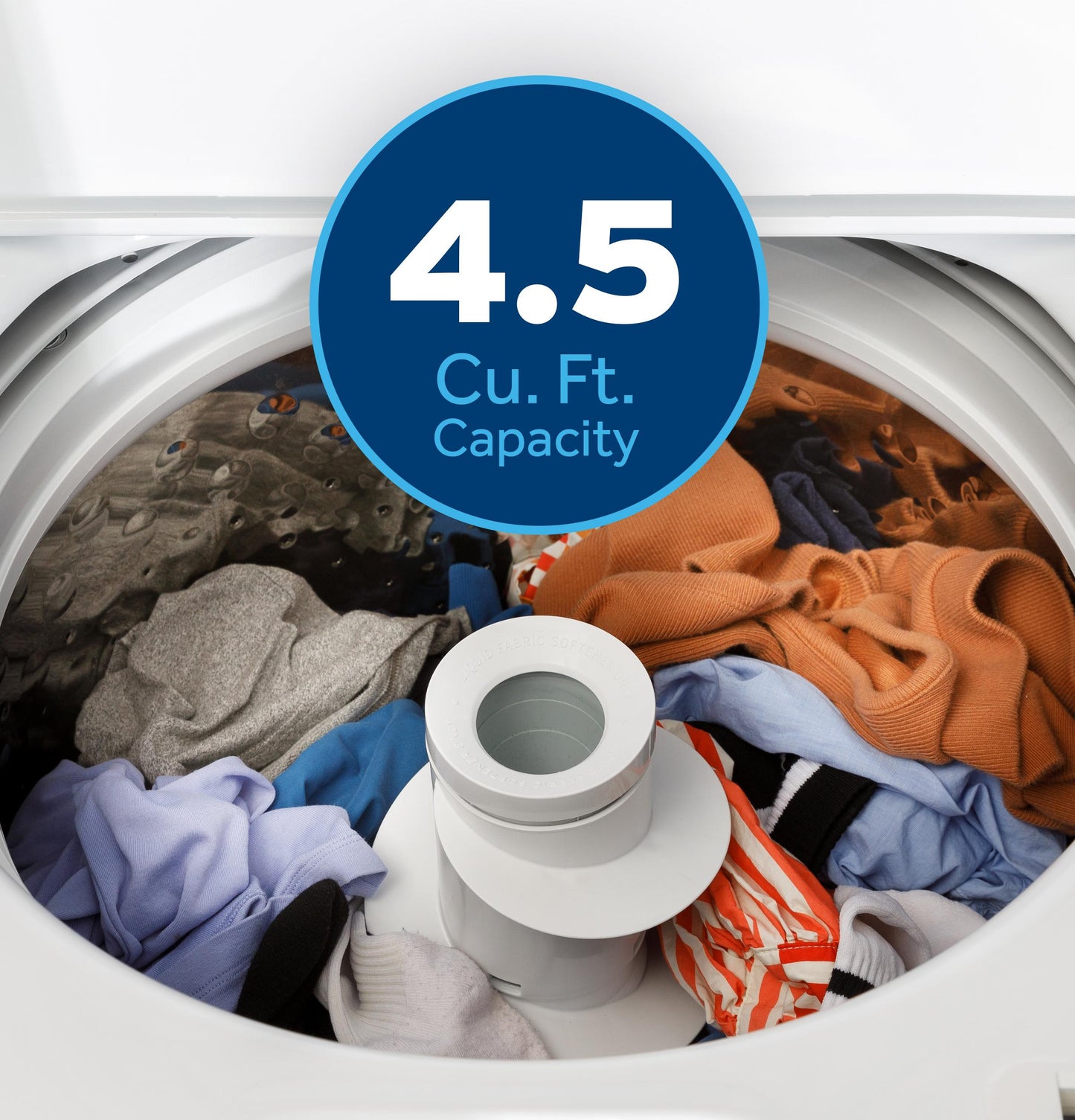 GE APPLIANCES GTW485ASWWB GE(R) 4.5 cu. ft. Capacity Washer with Stainless Steel&#x00A0;Basket, Cold&#x00A0;Plus and Wash Boost&#x200B; - GTW485ASWWB-KT