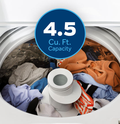 GE APPLIANCES GTW485ASWWB GE(R) 4.5 cu. ft. Capacity Washer with Stainless Steel&#x00A0;Basket, Cold&#x00A0;Plus and Wash Boost&#x200B; - GTW485ASWWB-KT