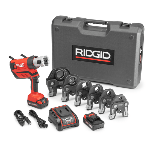 Ridgid Model RP 350 RP 350 Battery Kit W/ ProPress Jaws 1/2" - 2" , KIT, RP 350-B+1/2-2" PP+LIO - 67053