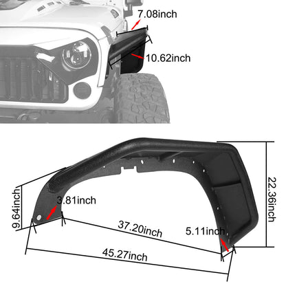 Hooke Road Fender Flares(07-18 Jeep Wrangler JK) - HE.2048&Z02