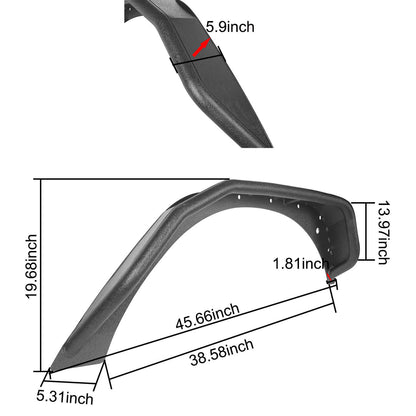 Hooke Road Fender Flares(07-18 Jeep Wrangler JK) - HE.2048&Z02