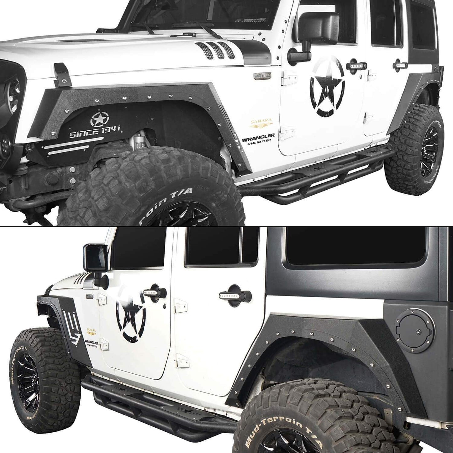 Hooke Road Fender Flares(07-18 Jeep Wrangler JK) - HE.2048&Z02
