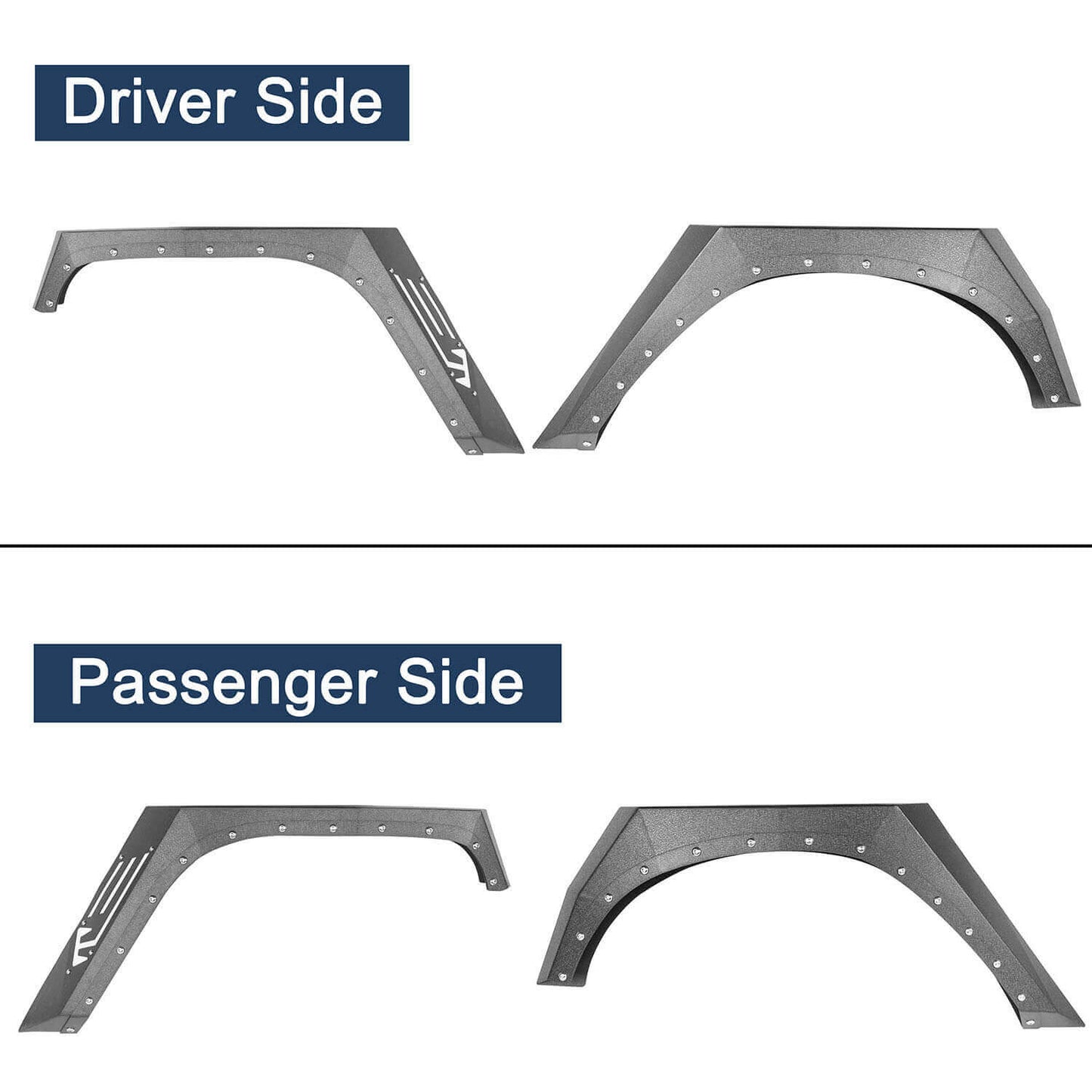 Hooke Road Fender Flares(07-18 Jeep Wrangler JK) - HE.2048&Z02