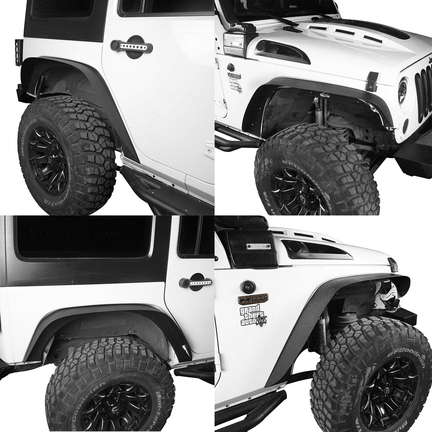 Hooke Road Fender Flares(07-18 Jeep Wrangler JK) - HE.2048&Z02