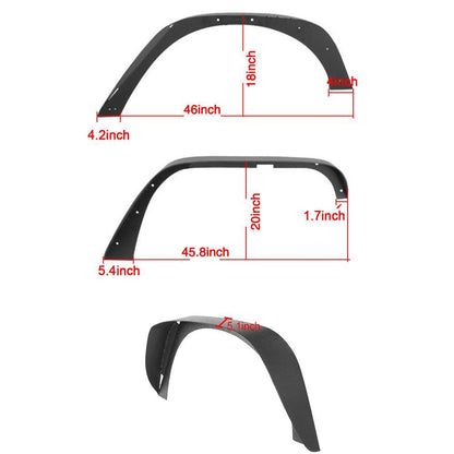 Hooke Road Fender Flares(07-18 Jeep Wrangler JK) - HE.2048&Z02