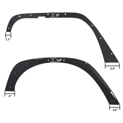 Hooke Road Fender Flares(07-18 Jeep Wrangler JK) - HE.2048&Z02