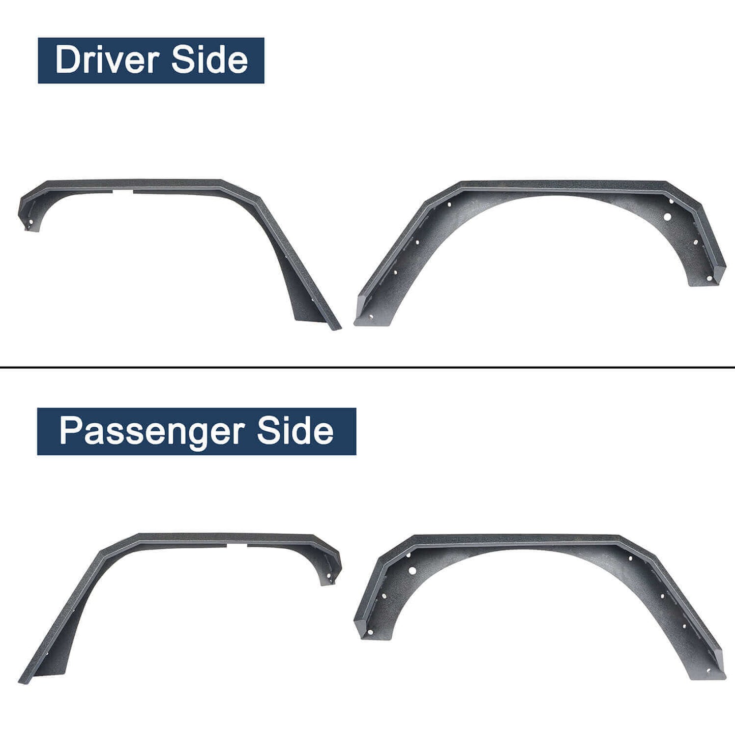 Hooke Road Fender Flares(07-18 Jeep Wrangler JK) - HE.2048&Z02