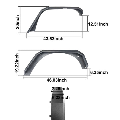 Hooke Road Fender Flares(07-18 Jeep Wrangler JK) - HE.2048&Z02