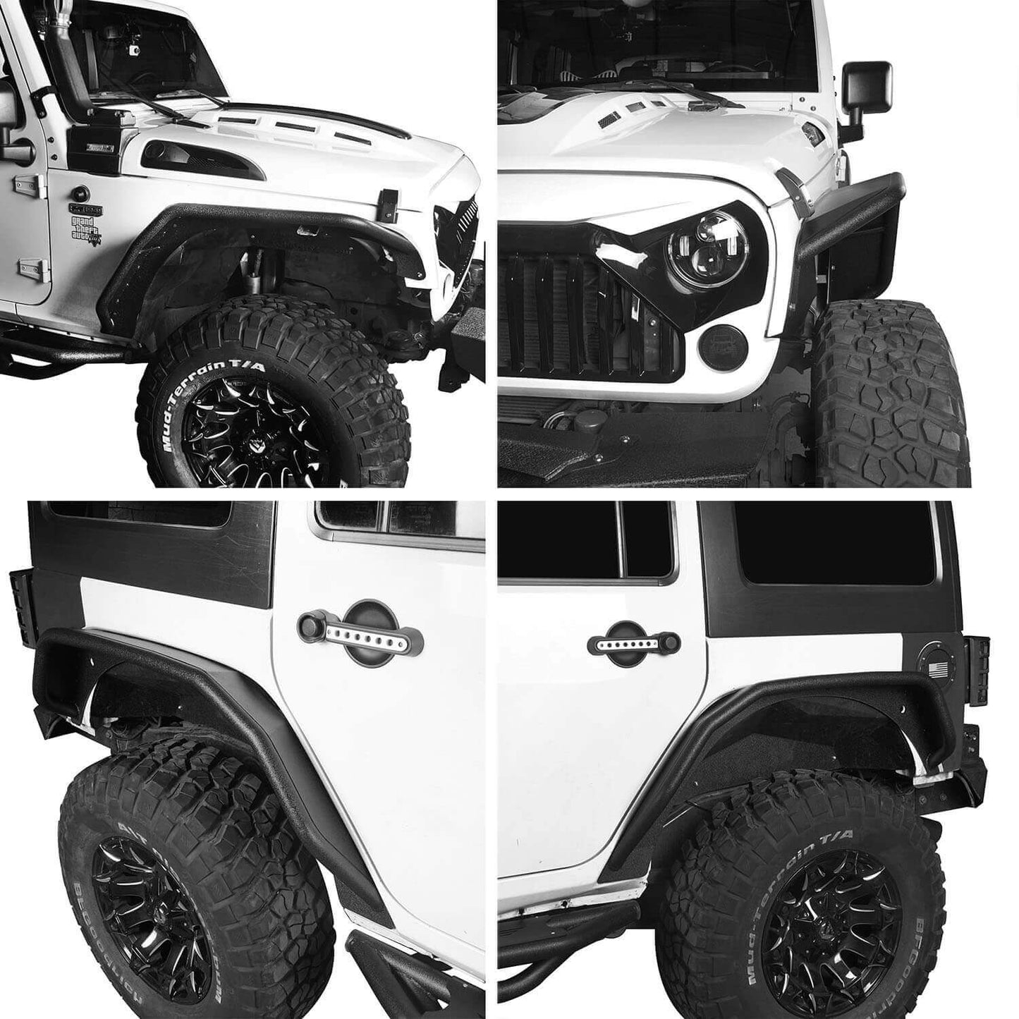 Hooke Road Fender Flares(07-18 Jeep Wrangler JK) - HE.2048&Z02