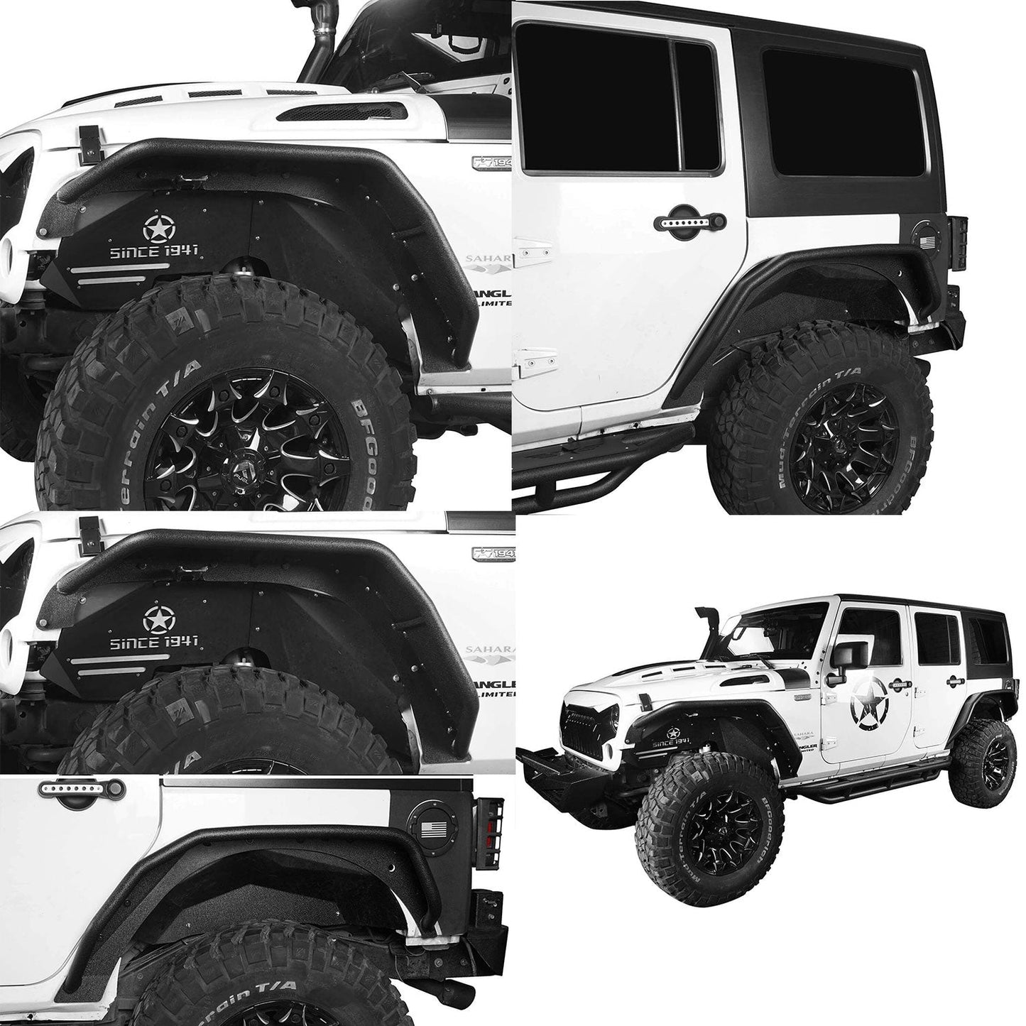 Hooke Road Fender Flares(07-18 Jeep Wrangler JK) - HE.2048&Z02