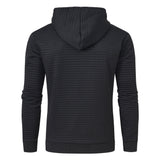 Black Drawstring Mens Hooded Long Sleeve Sweatshirt