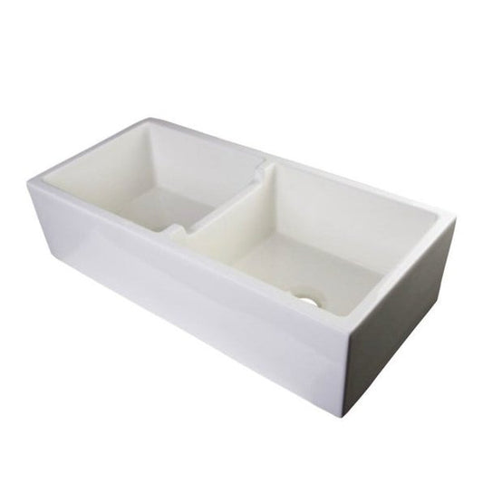 Fiamma 30 x 20 inch Fireclay Reversible Farmhouse Apron-Front Kitchen Sink Single Bowl – Biscuit - RVL2100BS