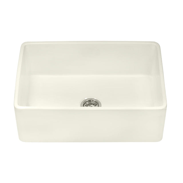 Fiamma 30 x 20 inch Fireclay Reversible Farmhouse Apron-Front Kitchen Sink Single Bowl – Biscuit - RVL2100BS