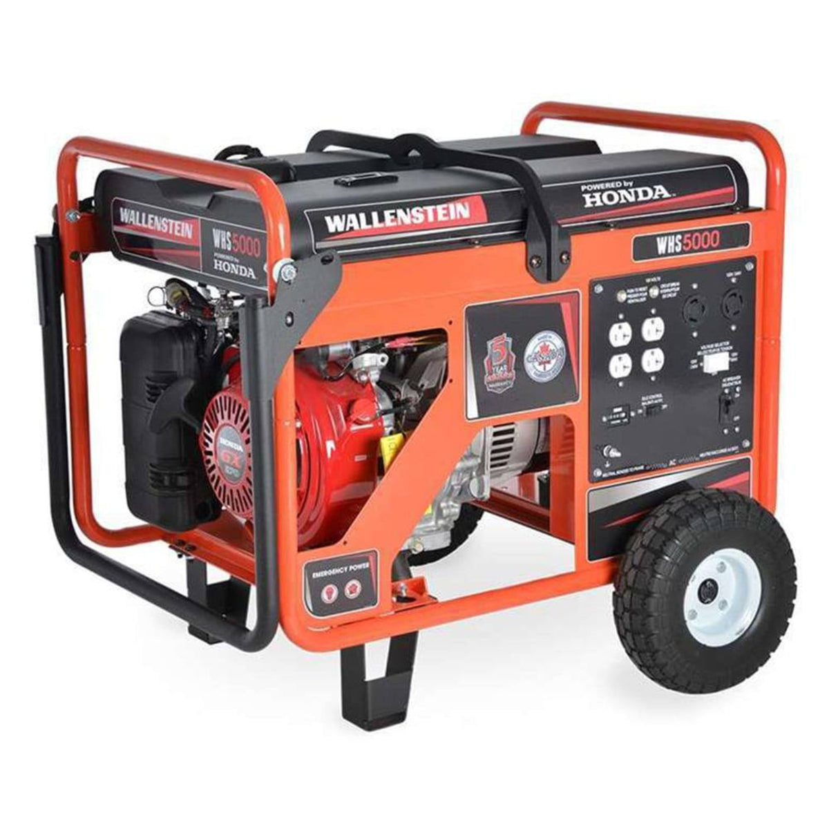 Wallenstein Residential 5000 Watts Generator Honda - WHS5000