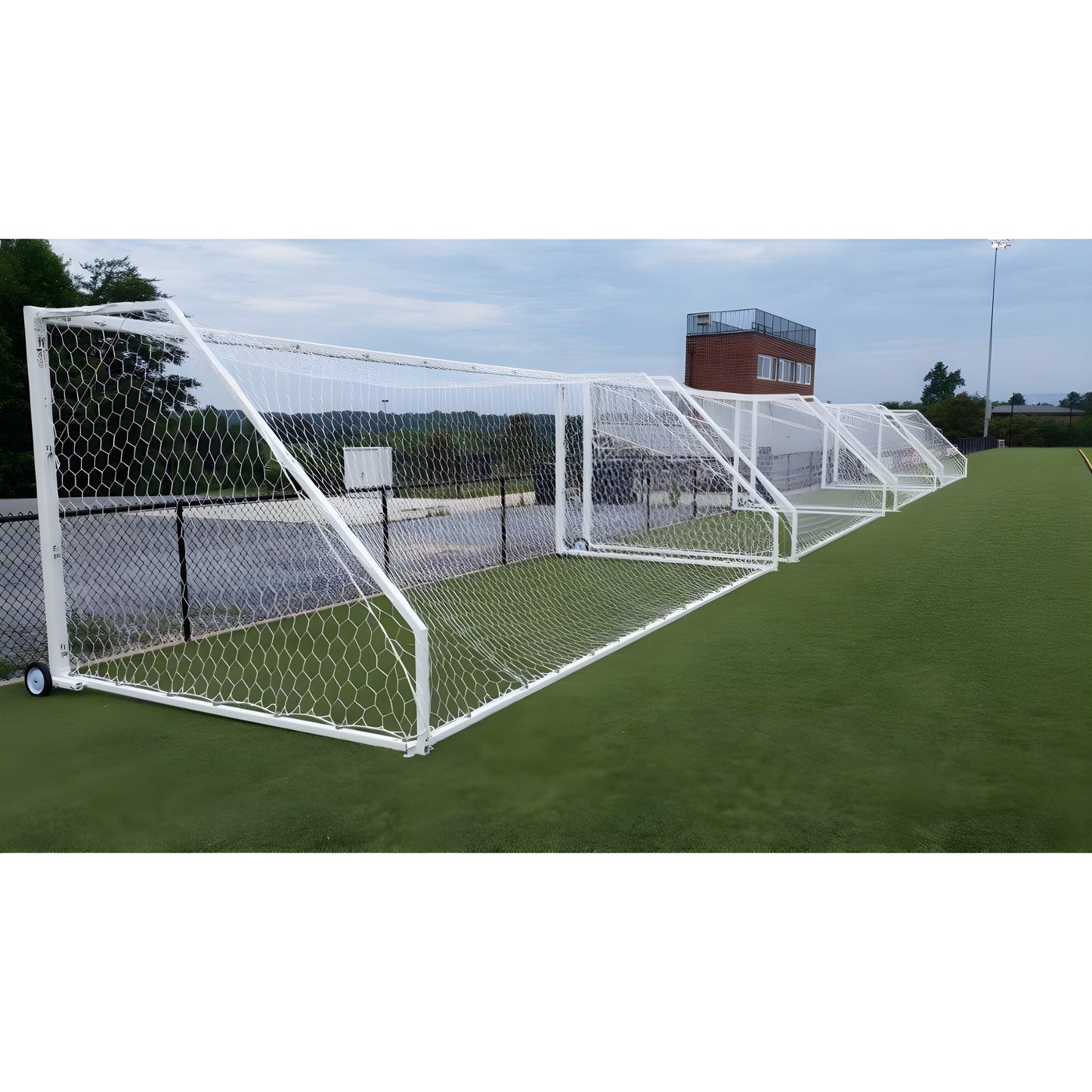 First Team Golden Goal 44 Square Aluminum Portable Soccer Goals (Pair) - Golden Goal 44 Elite-PB