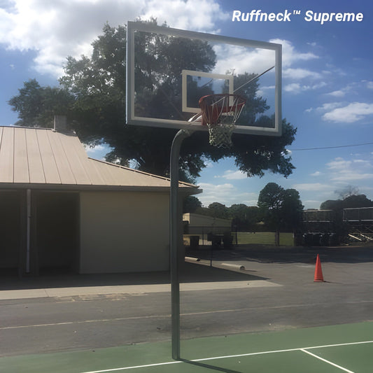 First Team RuffNeck Fixed Height In-Ground Basketball Goal - RuffNeck Extreme