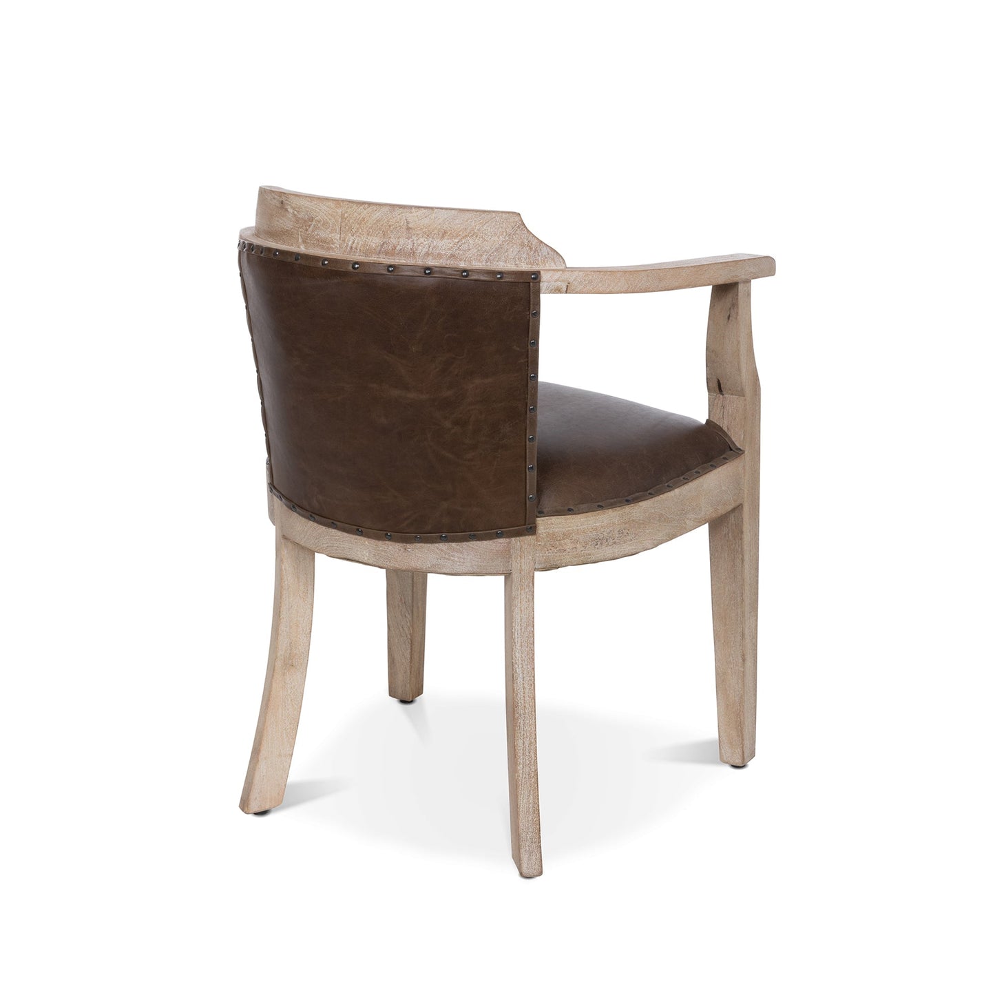 Park Hill Collection Colton Occasional Chair - Handcrafted Mango Wood & Aged Buffalo Leather for Modern Rustic Elegance - EFS36171