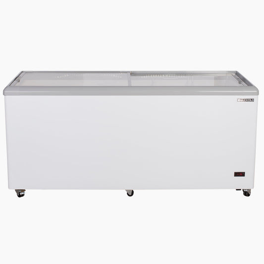 Maxx Cold 71" Sliding Glass Top Mobile Ice Cream Display Freezer - MXF71F