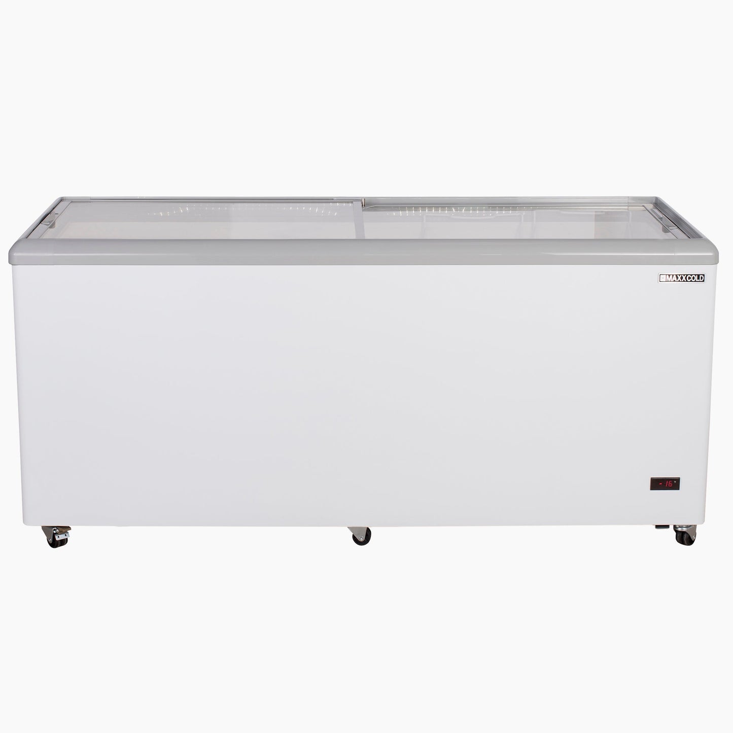 Maxx Cold 71" Sliding Glass Top Mobile Ice Cream Display Freezer - MXF71F