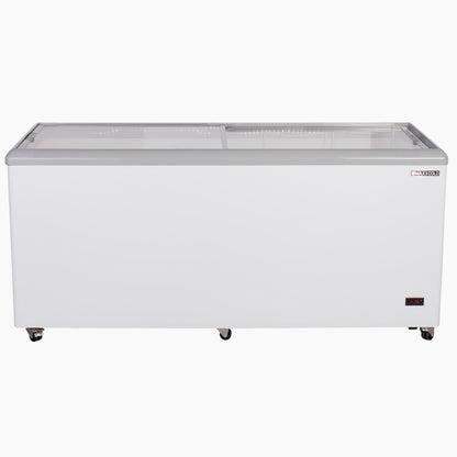 Maxx Cold 71" Sliding Glass Top Mobile Ice Cream Display Freezer - MXF71F