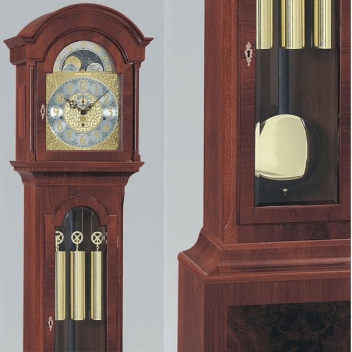 Kieninger Snowden Floor Clock, Triple Chimes, 8-Day, Moonphase, Mahogany - FL 0105-31-02