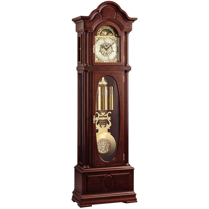 Kieninger Floor Clock, Traditional, Oval Glass, Sculpted Dial and Pendulum, Triple Chime - FL 0129-23-01