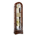 Kieninger Curved Glass Curio Floor Clock, Triple Chimes, 12-Rods, Walnut - FL 0135-23-01