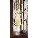 Kieninger Curved Glass Curio Floor Clock, Triple Chimes, 12-Rods, Walnut - FL 0135-23-01