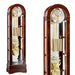 Kieninger Curved Glass Curio Floor Clock, Triple Chimes, 12-Rods, Walnut - FL 0135-23-01