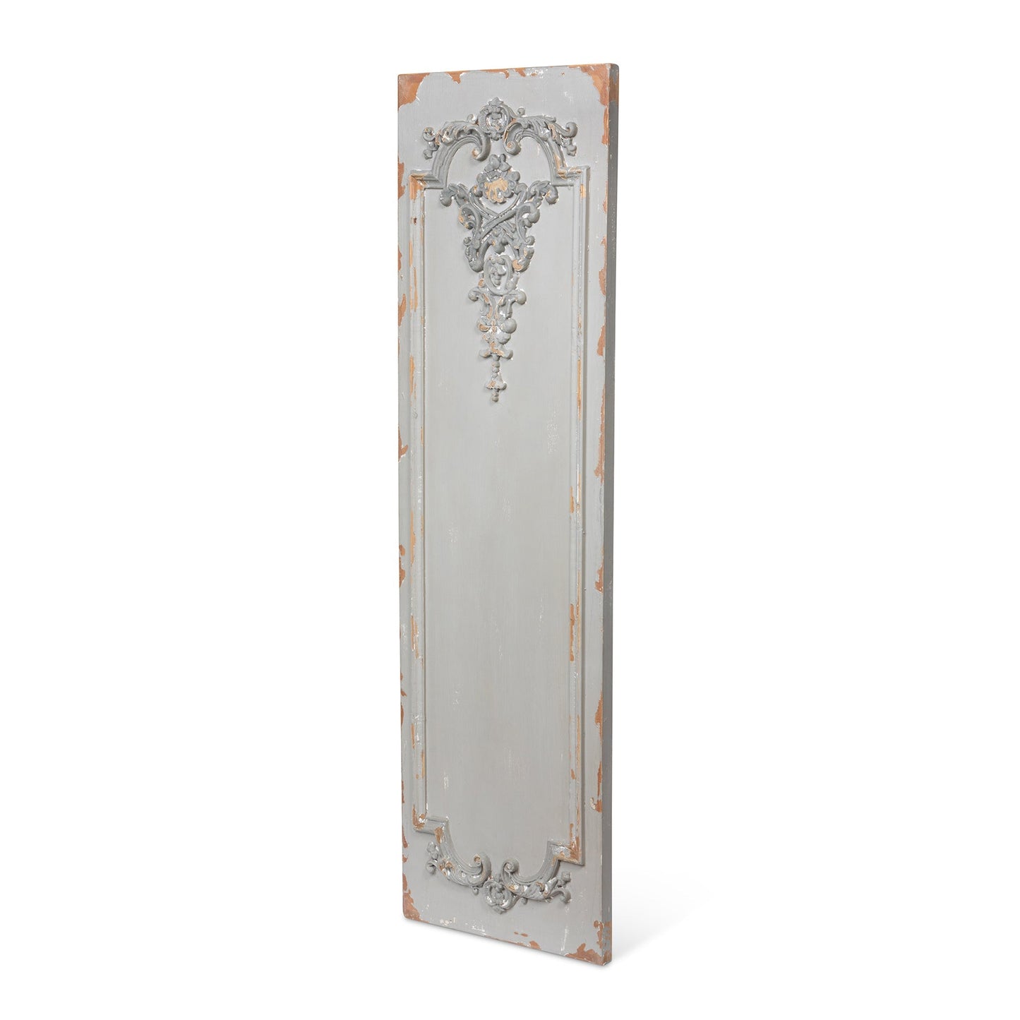 Park Hill Collection Aged Grey Wall Panel - Distressed Slate Finish, Art Nouveau Design for Stunning Layered Decor - EWR90453