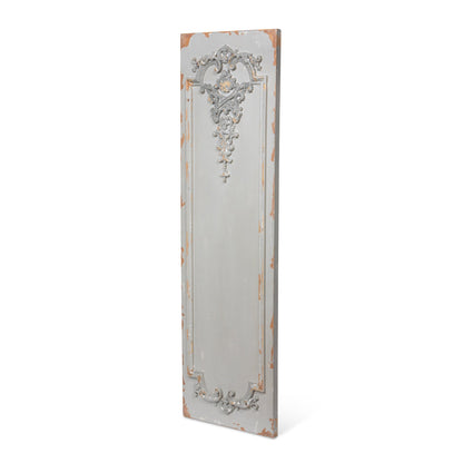 Park Hill Collection Aged Grey Wall Panel - Distressed Slate Finish, Art Nouveau Design for Stunning Layered Decor - EWR90453