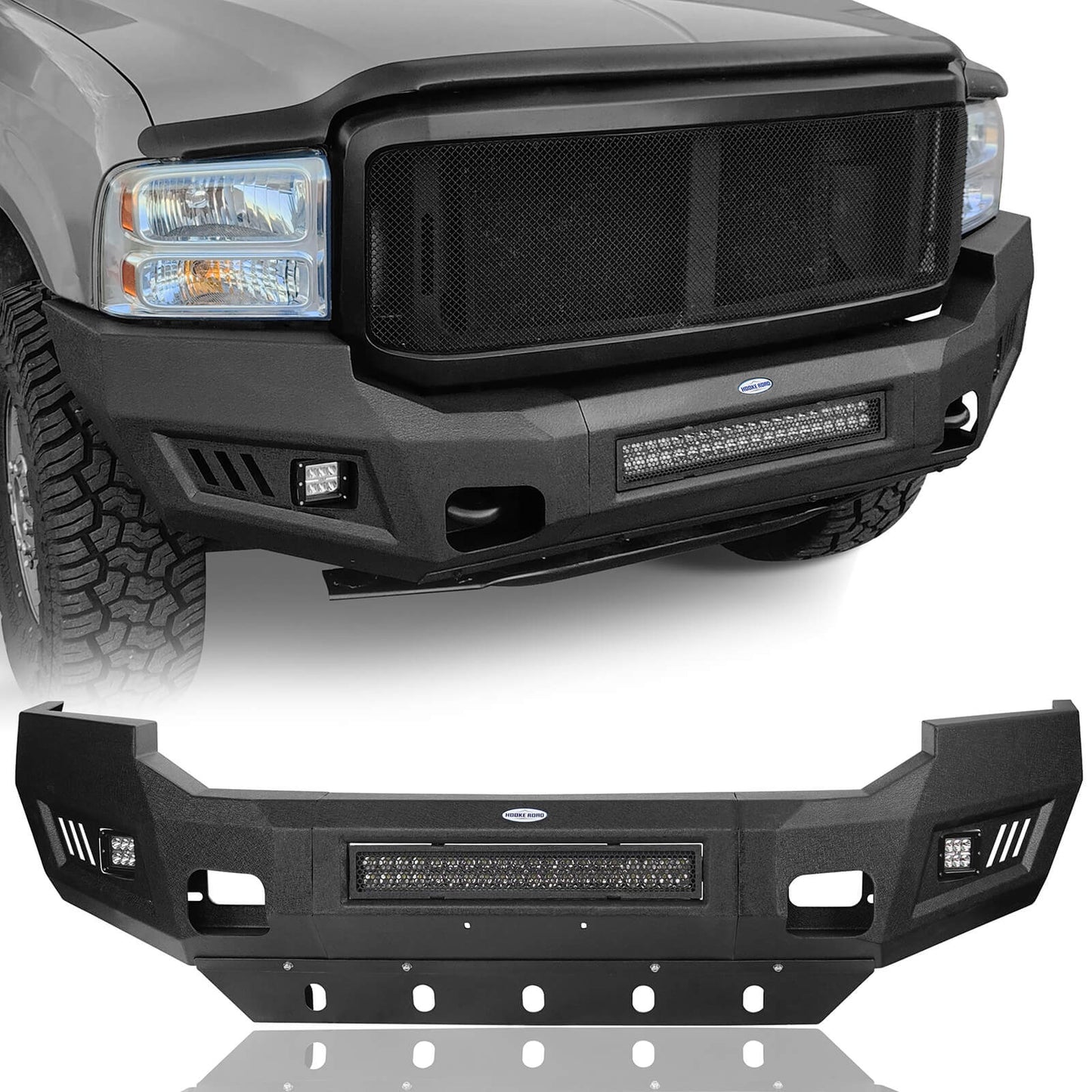 Ford F-250 F-350 Aftermarket Front Bumper w/ Skid Plate(05-07 Ford F-250 F-350 ) - Hooke Road