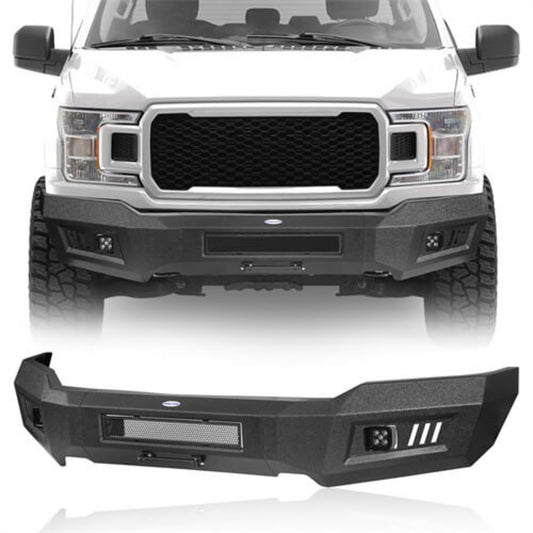Aftermarket Full-Width Front Bumper For 2018-2020 Ford F-150 (Excluding Raptor) - Hooke Road - HE.8256