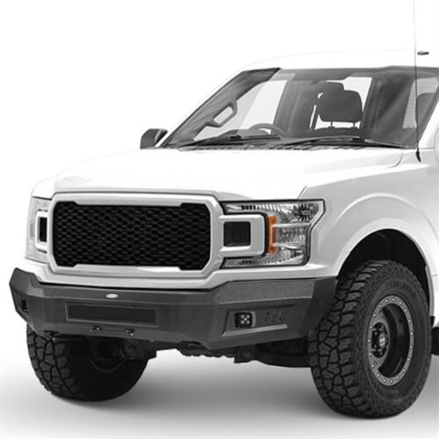 Aftermarket Full-Width Front Bumper For 2018-2020 Ford F-150 (Excluding Raptor) - Hooke Road - HE.8256