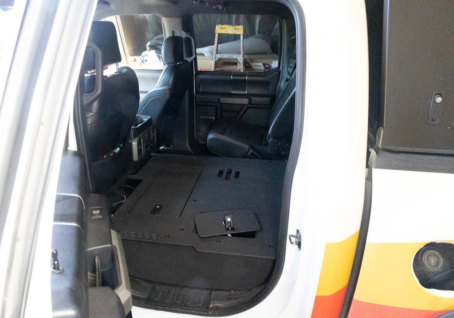 GOOSE GEAR Ford F150 Raptor 2015-2020 2nd Gen. SuperCrew - Second Row Seat Delete Plate System - 3024-GGR-SH