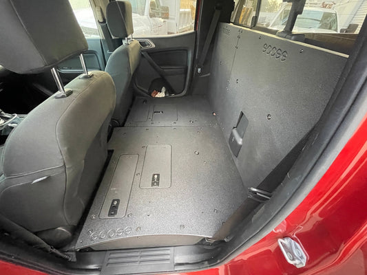 GOOSE GEAR Ford Ranger 2019-2023 4th Gen. Super Crew - 100% Second Row Seat Delete Plate System 4619-GGR-SH