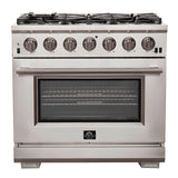 Forno 36″ Pro Series Capriasca Gas Burner / Gas Oven in Stainless Steel 6 Italian Burners, FFSGS6260-36