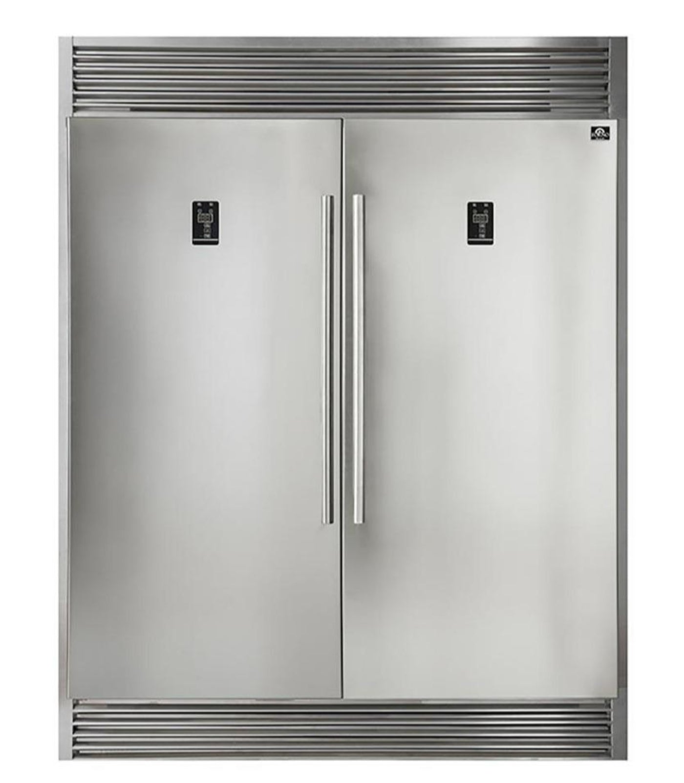 Forno 4-Piece Appliance Package - 36-Inch Gas Range, 60-Inch Pro-Style Refrigerator, 24-Inch Microwave Drawer, & 3-Rack Dishwasher in Stainless Stee - AP4-60S-6244-36-MWDl