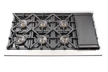 Forno 5-Piece Pro Appliance Package - 48-Inch Gas Range, Refrigerator, Wall Mount Hood, 24-Inch Microwave Drawer, & 3-Rack Dishwasher in Stainless Steel - APR5-6260-48-H-MWD