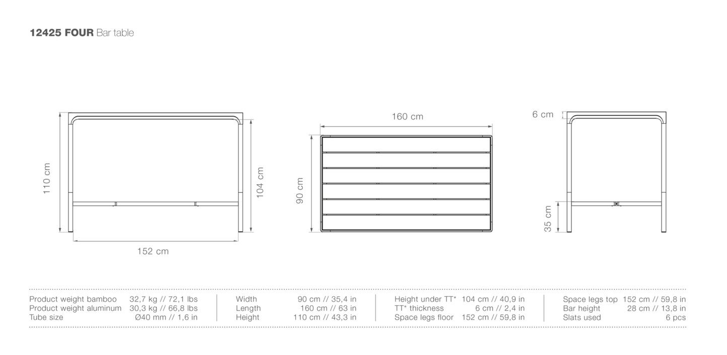 HOUE FOUR Bar Table