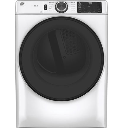 GE APPLIANCES GE 7.8 cu. ft. Capacity Smart Front Load Gas Dryer with Sanitize Cycle White - GFD55GSSNWW