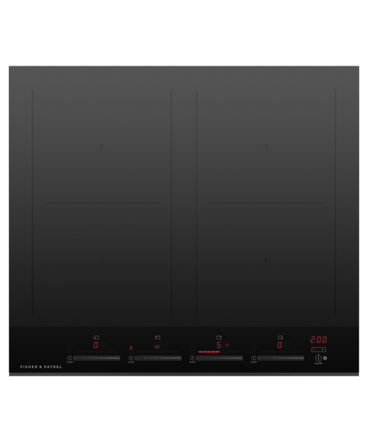 FISHER & PAYKEL CI244DTB4 24" Series 7 4 Zone Induction Cooktop Black - CI244DTB4