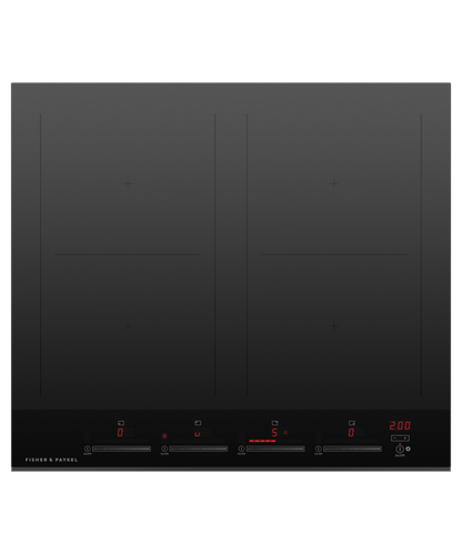 FISHER & PAYKEL CI244DTB4 24" Series 7 4 Zone Induction Cooktop Black - CI244DTB4